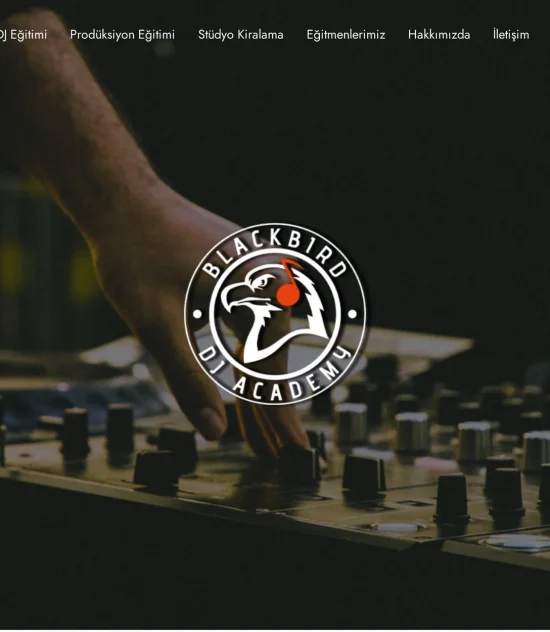 Blackbird DJ Academy web sitesi ekran görüntüsü