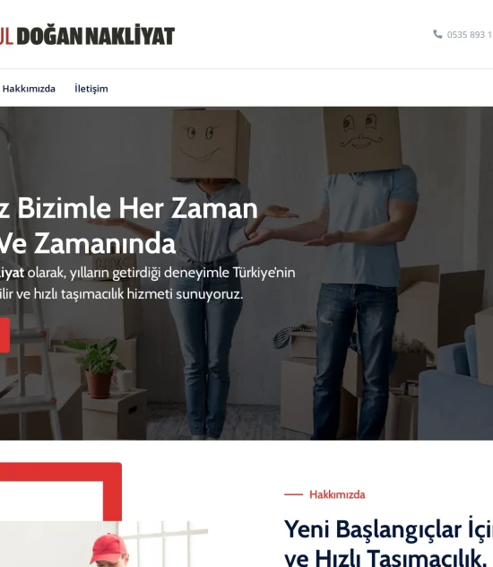 İstanbul Doğan Nakliyat web sitesi ekran görüntüsü
