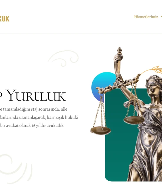 Yurtluk Hukuk web sitesi ekran görüntüsü
